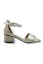 Bambili 205-26 Satin Single Strap Short Thick Heel Girls' Sandals - 2