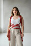 Plus Size Red Women's Belt with Tassel Detail Leather Body Accessory - 2