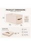 SOTEN 4-Pack Collapsible Storage Bins with Leather Handles, Foldable Fabric Storage Cubes for Closet Shelves, Large Capacity Storage Boxes for Clothes Toys Towels Bedroom Living Room Nursery Organizat - 5