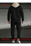 New York Printed Winter Fleece-Lined Premium 3-Thread Combed Cotton Fabric Hooded and Sweatpants 2-Piece Tracksuit Set - 2