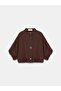 50551 100% Lyocell Balloon Sleeve Shirt-Brown - 5