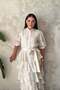 Beige Layered Patterned Dress - 3