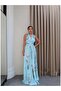 Halter Neck Open Back Floral Dress