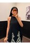 Women's Pleated Detailed Chiffon Dress - 4