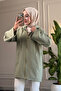 6406 - Comfortable Zippered Pocket Hooded Long Cap with Hood Detail - 3