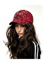 Unisex Red Graffiti Pattern Baseball Cap Adjustable Streetwear Hip Hop Sports Hat - 2