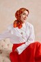 Twill Silk Detailed Belt Scarf Dark Orange 90X90