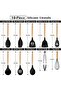 10Pcs Silicone Cooking Tools Set Non-Stick Durable Kitchen Utensils Set Spatula Soup Spoon Shovel Oil Brush with Storage Box - 6