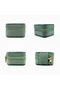 Mini Square Velvet Jewelry Case & Travel Jewelry Organizer - Bird Embroidery Detail - 6.5X6.5X4 cm - 6