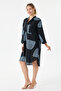 Black Italian Plus Size Ethnic Pattern Tunic Shirt Dress 42 - 46 Size - 2