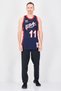 Men Sportswear Fit Sleeveless Karl Malone Basketball Jersey, Navy - 4