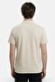 Men Regular Fit Herringbone Short Sleeve Polo Shirt, Cream - 4