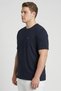 Men Crew Neck Brand Logo Short Sleeve T-Shirt, Marine Navy - 3