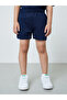 Boys Navy Blue Embossed Detail T-Shirt And Shorts Set - 4