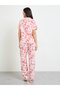 Pink Heart Print Shirt and Pyjama Set - 5