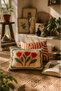 Retro Modern 2-Piece Throw Pillow Cover 35X55 cm Floral and Geometric Pattern Decorative Pillowcase - 3