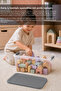 3-Piece Organizer with Locking Lid - Children's Item Organization Baby Room Toy Storage Box 20Lt Gray - 4