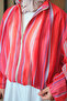 Women's Colorful Patterned Zippered Tulle Jacket Pomegranate Flower - 7