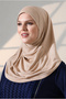 One-Piece Practical Prayer Hijab, Ready-To-Wear Hijab Shawl - Beige