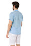 Men's Judge Collar Short Sleeve Linen Shirt-4520 - 2