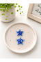 Handmade Cobalt Blue Sea Star Murano Glass Beads (2 Pieces)