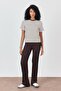 Brown Striped T-Shirt with Padded Shoulders - 3