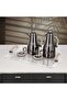 21 Pieces Tea & Coffee Set, Gun Black & Travertine Marble