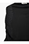 Slim Fit High Neck Sleeveless Tulle Detailed Blouse - 7