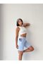 Women's High Waist Gathering Pocket Shorts Sports Leggings - 5