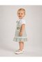Baby Girl Salopet Dress Set with Pockets and Ruffles 2-Piece Set with White Blouse - 2