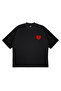 Unisex Women's Men's Bape Ape Heart Logo Front Printed Oversized Thick Fabric Relaxed Fit T-Shirt - 3