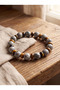 Gray Jasper - Tiger's Eye Natural Stone Bracelet (10 mm) - 3