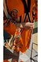 Orange Floral V-Neck Dress - 3