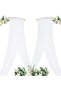 White Wedding Arch Draping Fabric 1 Panels Extra Long Gauze Drapes Sheer Backdrop Curtains Outdoor Drapery Panels for Wedding Church Ceremony Ceiling Decoration - 5