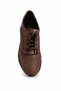 Premium Genuine Leather Men's Shoes Brown Transparent Air Sole Lace-Up Sneaker - 3