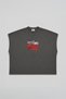 Risk Is Better Than Regret Printed Oversize Worker Boxy Fit Sleeveless Crew Neck T-Shirt - 4