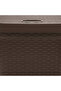 Delta Plastic Laundry Basket with Lid - 55 × 45 × 33 cm - Dark Brown - 3