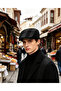 Unisex Classic Glasses Hat Black & Khaki Retro Flat Cap Seasonal Use - 2
