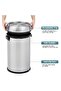 65 L Stainless Steel Trash Can, Fingerprint-Proof Flip Top Garbage Bin - 2