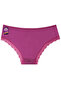 Front Shiny Jersey and Lace Back Cotton Hipster Fit Panties 3-Piece Pack W-4565 R1/5 - 6