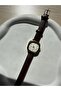 Minimal Leather Cord Women's Wristwatch Hera Bitter Brown - 4