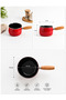 14 cm Enamel Milk Jug |   Wooden Handle Milk Pot |   Sosluk |   1200ml |   9 cm Depth - 3