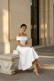 Strapless Long Evening Dress Flared Skirt Zipper Wedding Engagement Graduation Dress - 7