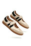 Menja Premium Beige Black Velcro Comfortable Sports Ballerinas - 3