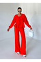 Orange Front Tie Shirt and Pants Set - 2Y24Y98666 - 2