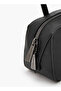 Solid Shoulder Bag with Zip Closure - 3