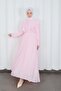 Ruffle Lace Modal Lined Tulle Dress Pink Hnt8618 - 6