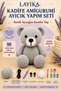 Layi̇ka Velvet Teddy Bear Knitting Kit – Beginner Amigurumi Making Set with Digital Video Guide Set-A02