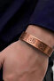 Men's and Women's Copper Bracelet with Thick Aum (Om) Pattern, Magnetic Adjustable Ionized Bracelet - 3