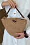 Piccolo Handmade Beaded Dty Straw Bag Camel - 3